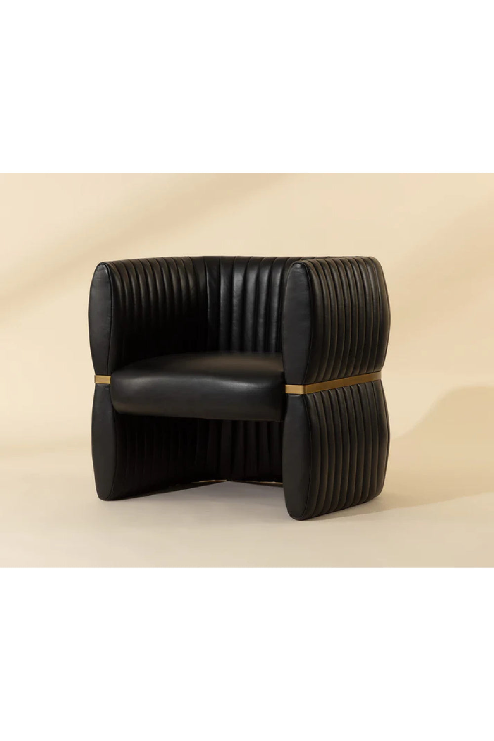Modern European furniture - Leather Channeled Lounge Chair - www.oroa.com | Oroa.com