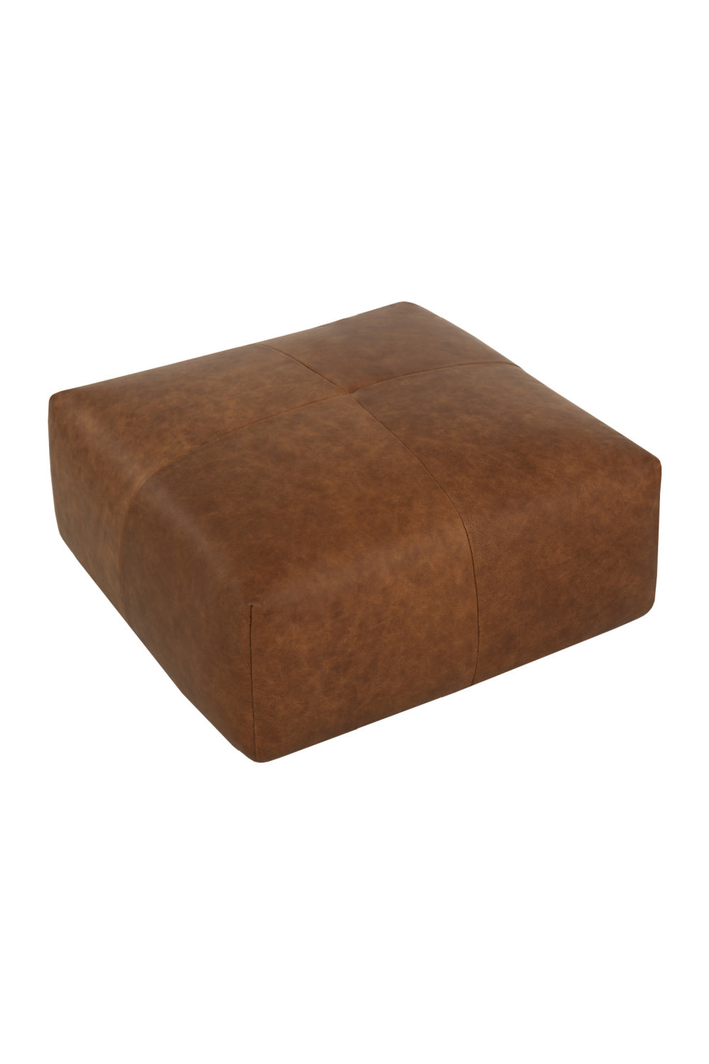 Modern European furniture - Brown Leather Square Ottoman - www.oroa.com