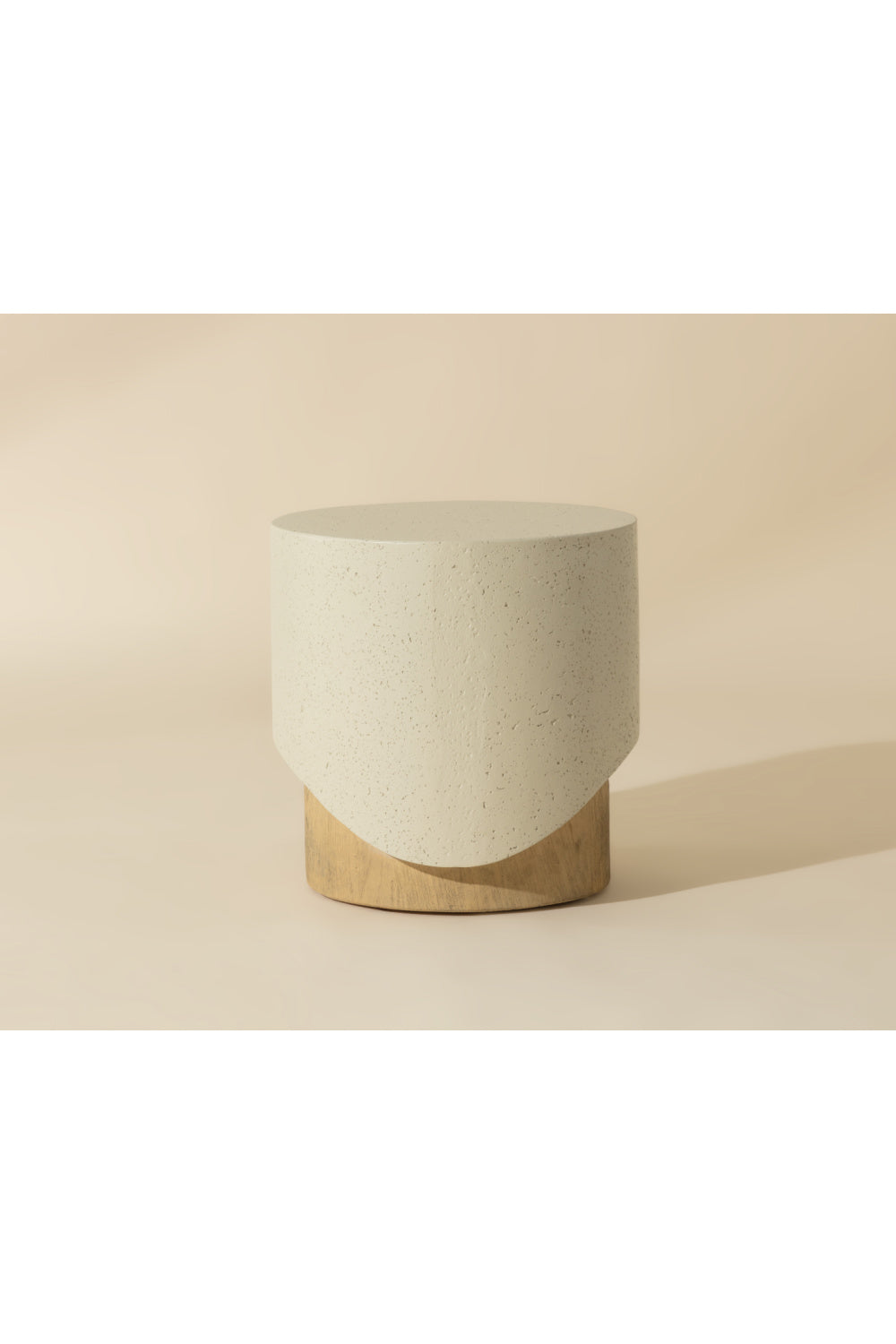 Modern European furniture - Cream Cylindrical Indoor/Outdoor End Table - www.oroa.com