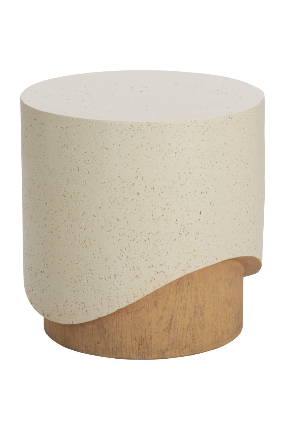 Modern European furniture - Cream Cylindrical Indoor/Outdoor End Table - www.oroa.com