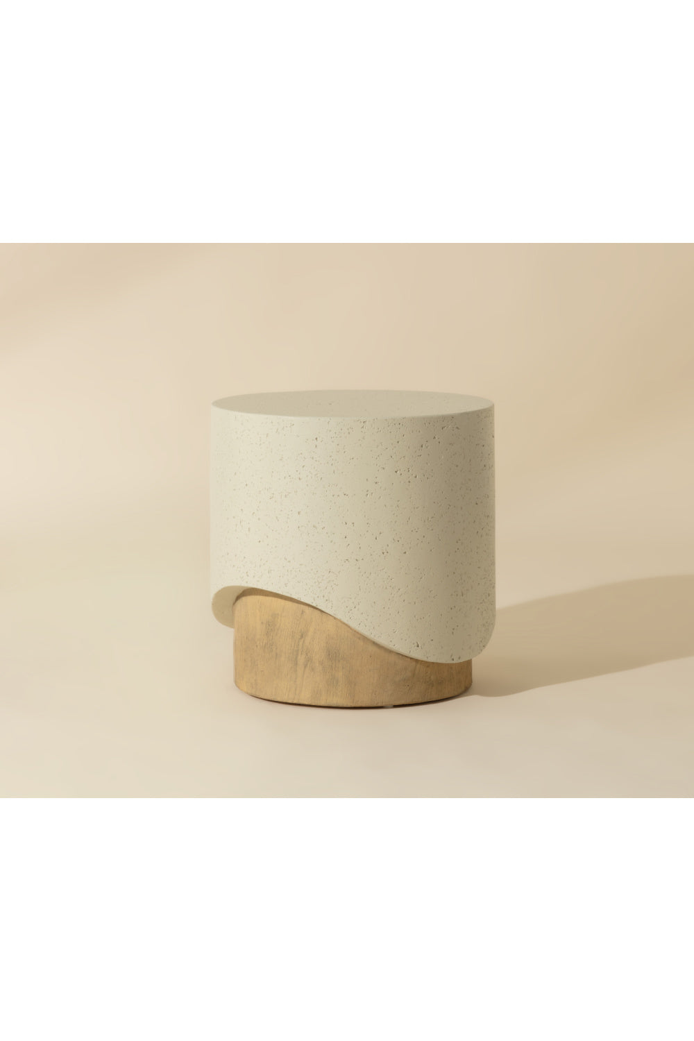 Modern European furniture - Cream Cylindrical Indoor/Outdoor End Table - www.oroa.com