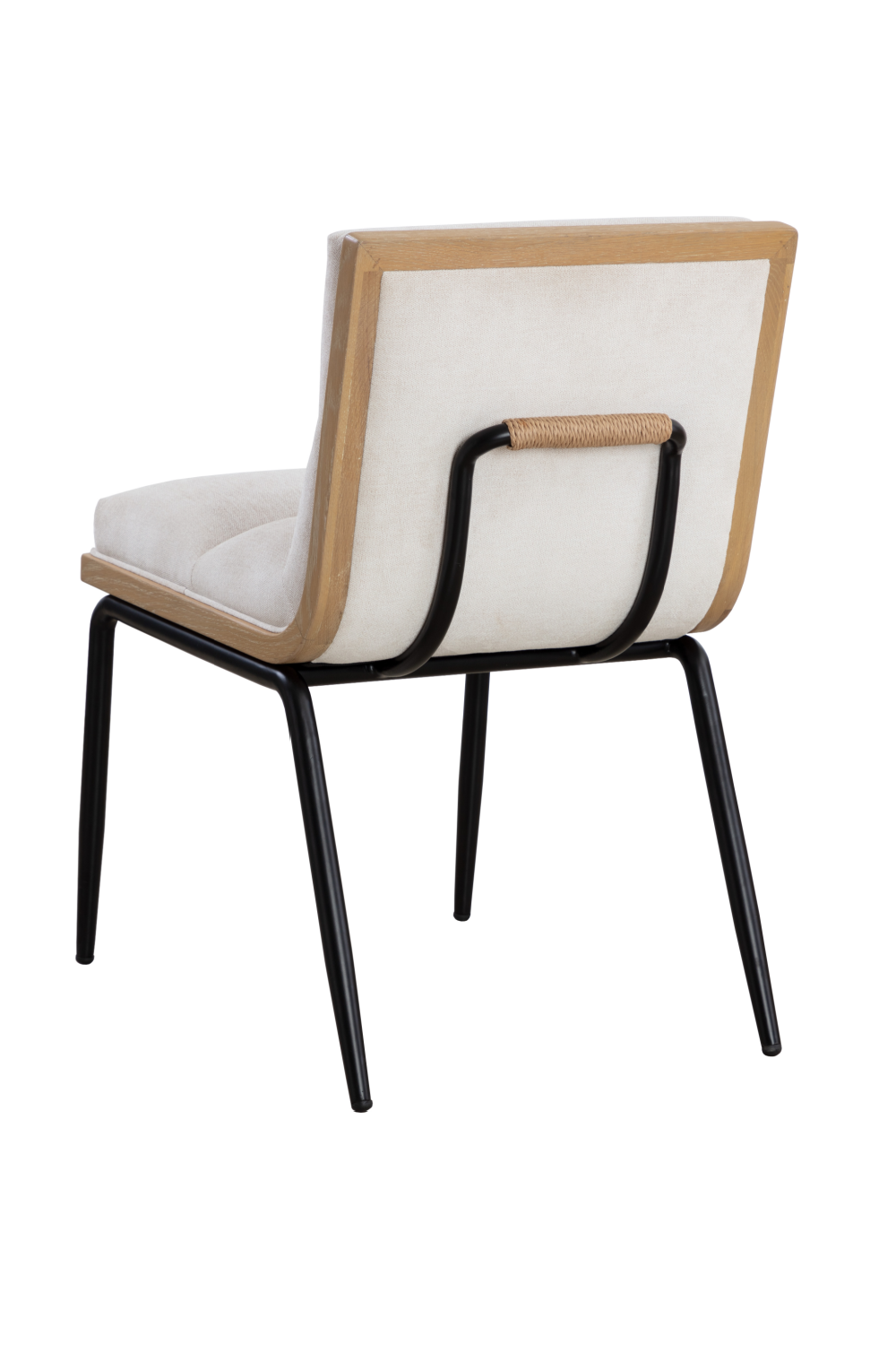 Modern European furniture - Channeled White Muslin Dining Chairs (2) - www.oroa.com | Oroa.com