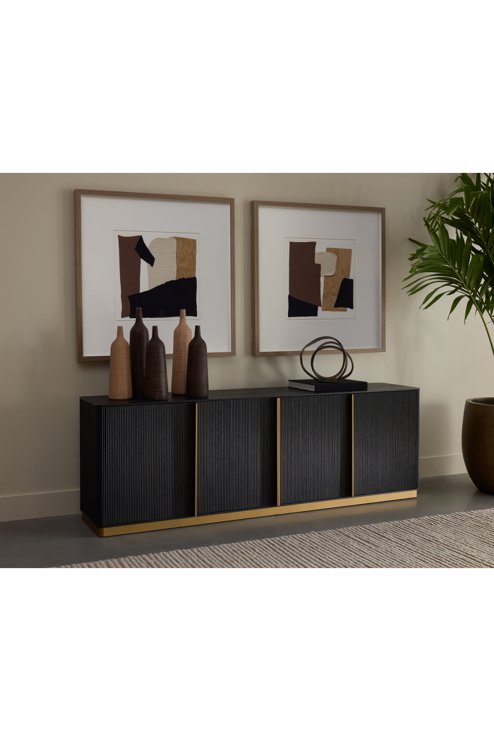 Modern European furniture - Oak 4-Door Sideboard - www.oroa.com | Oroa.com