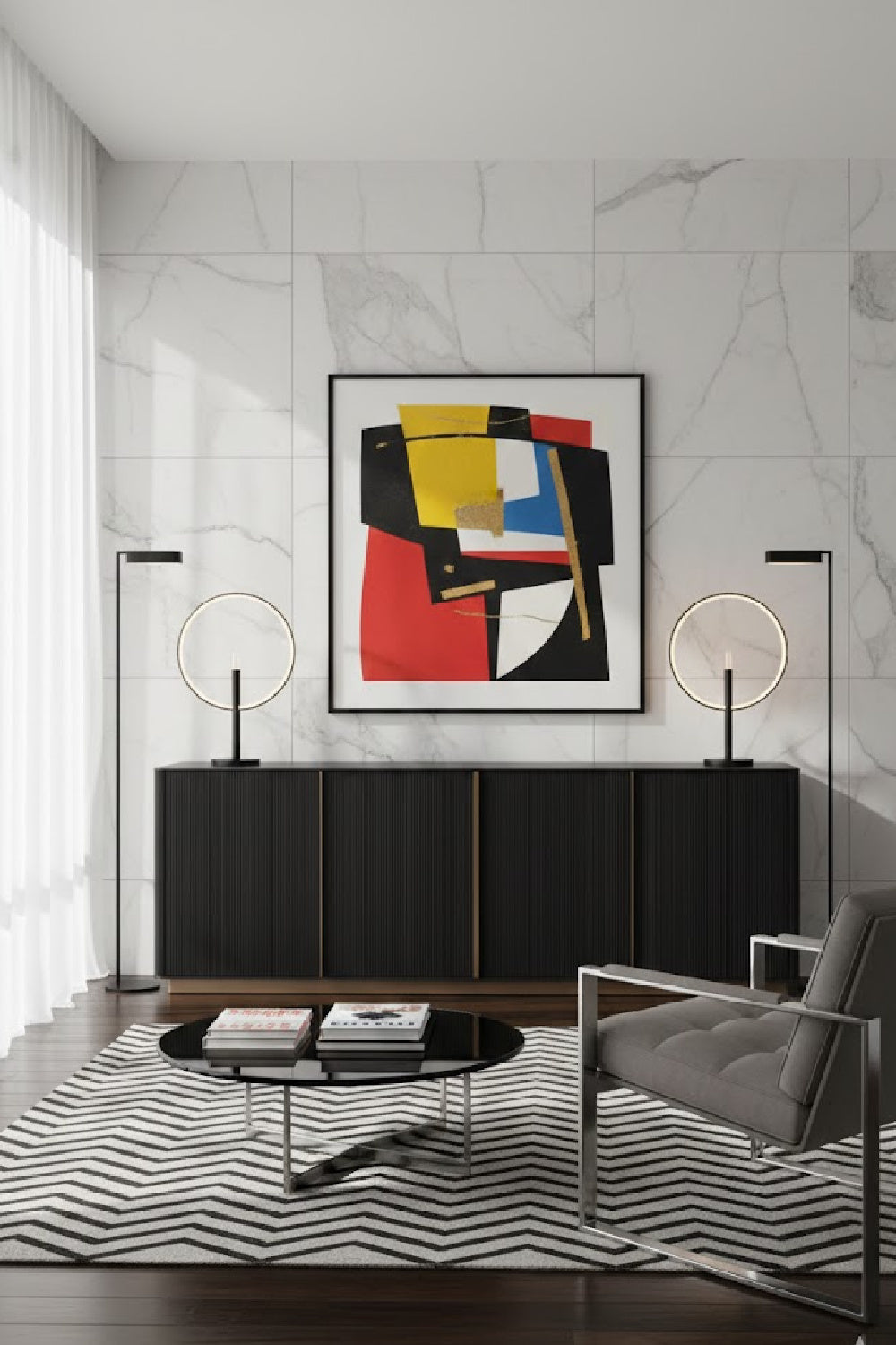Modern European furniture - Oak 4-Door Sideboard - www.oroa.com | Oroa.com