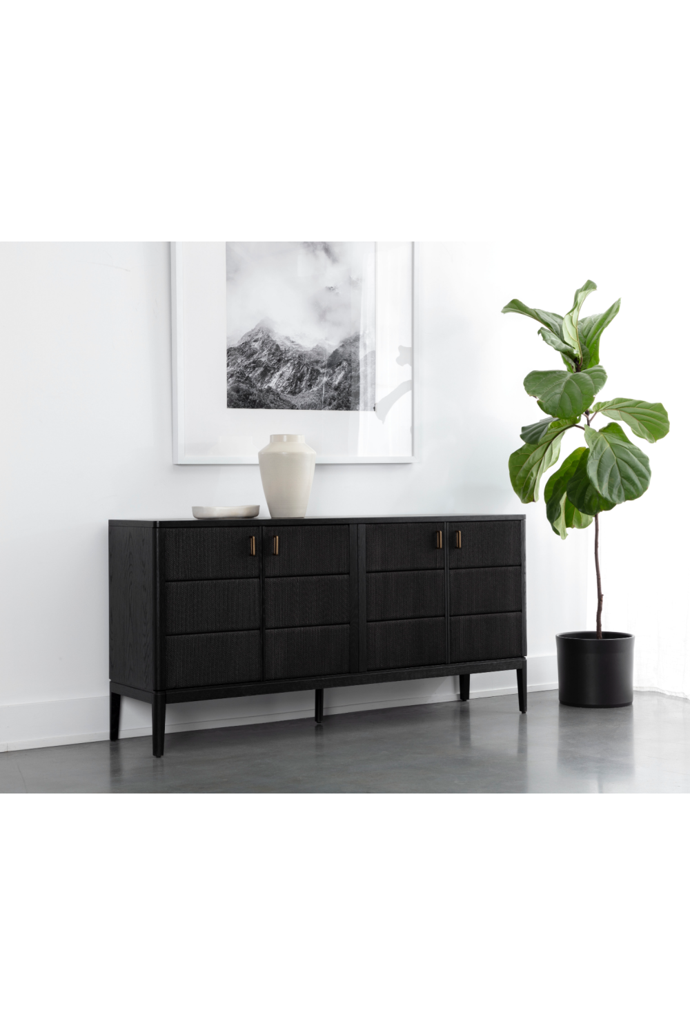 Modern European furniture - 4-Door Black Sideboard - www.oroa.com | Oroa.com