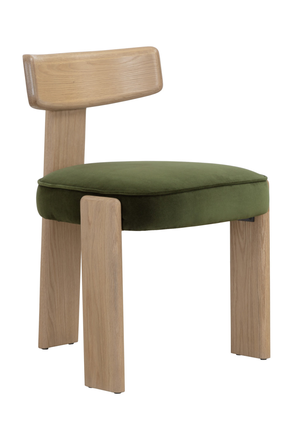 Modern European furniture - Oak Framed 3-Legged Dining Chairs (2) - www.oroa.com | Oroa.com