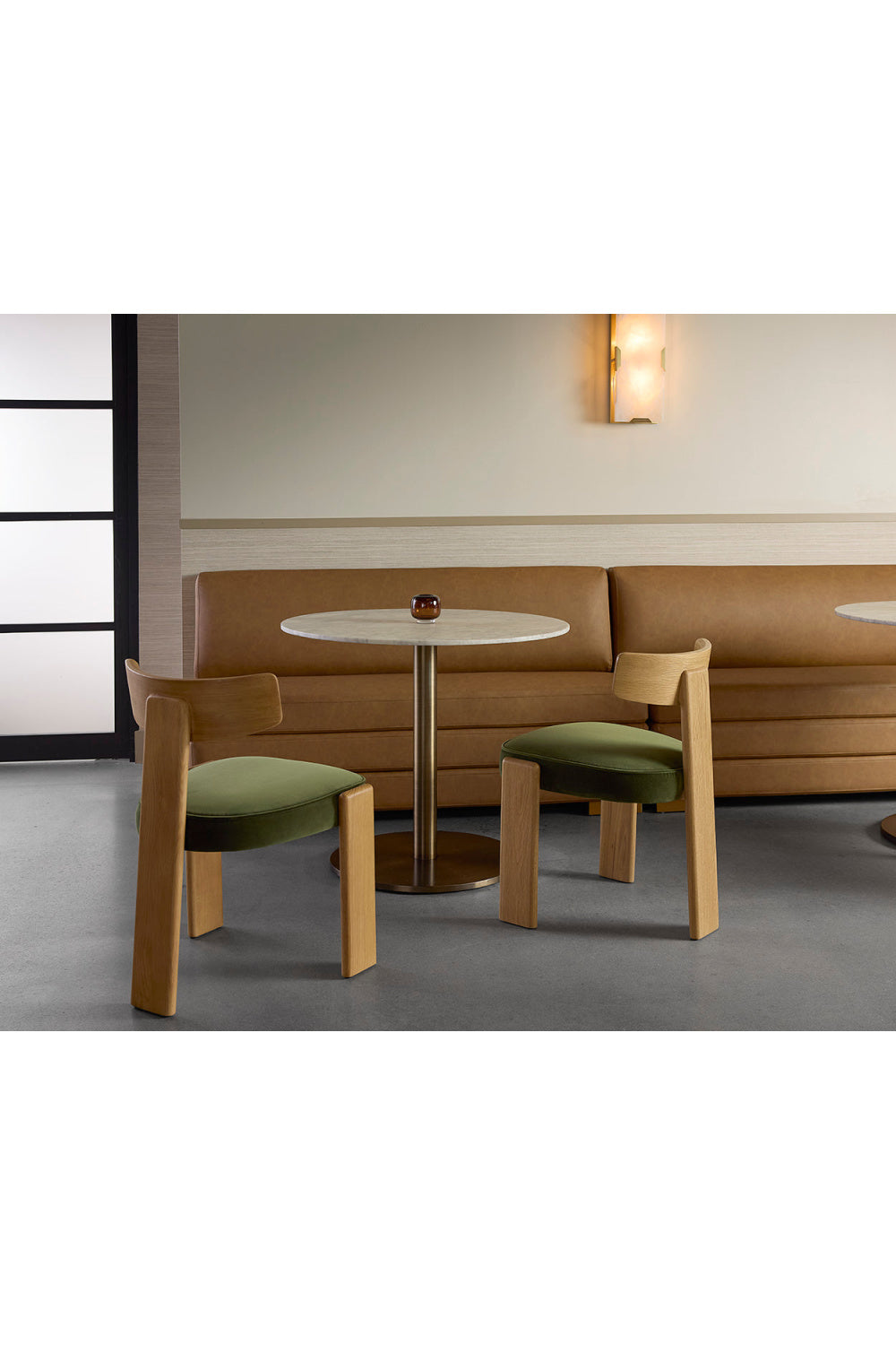 Modern European furniture - Oak Framed 3-Legged Dining Chairs (2) - www.oroa.com | Oroa.com