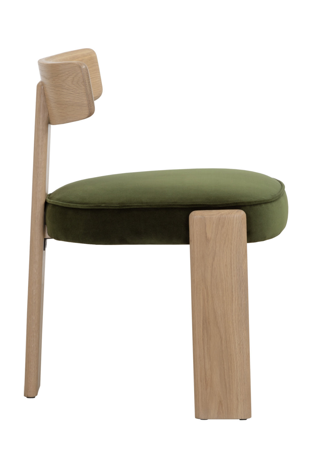 Modern European furniture - Oak Framed 3-Legged Dining Chairs (2) - www.oroa.com | Oroa.com
