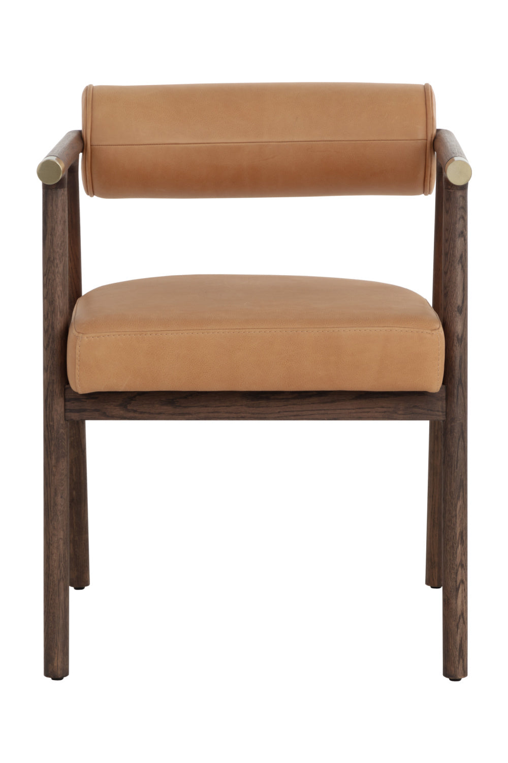 Modern European furniture - Brown Leather Dining Armchair - www.oroa.com | Oroa.com