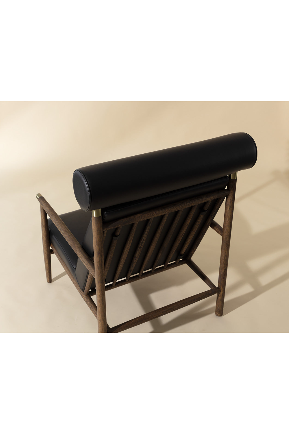 Modern European furniture - Oak Framed Leather Lounge Chair - www.oroa.com