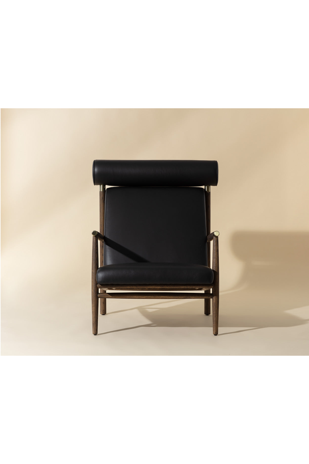 Modern European furniture - Oak Framed Leather Lounge Chair - www.oroa.com