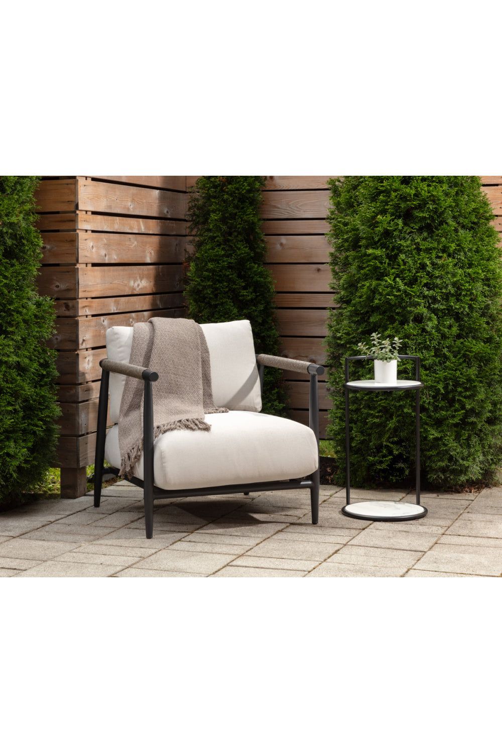 Modern European furniture - Gold Frame Indoor/Outdoor End Table - www.oroa.com | Oroa.com