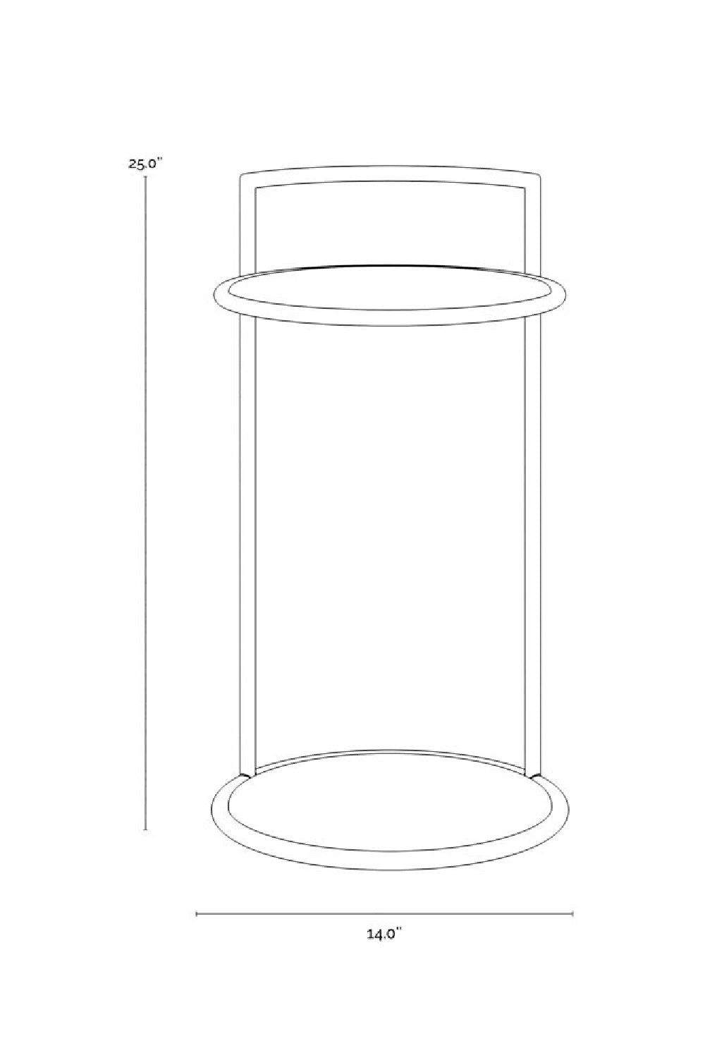 Modern European furniture - Gold Frame Indoor/Outdoor End Table - www.oroa.com | Oroa.com