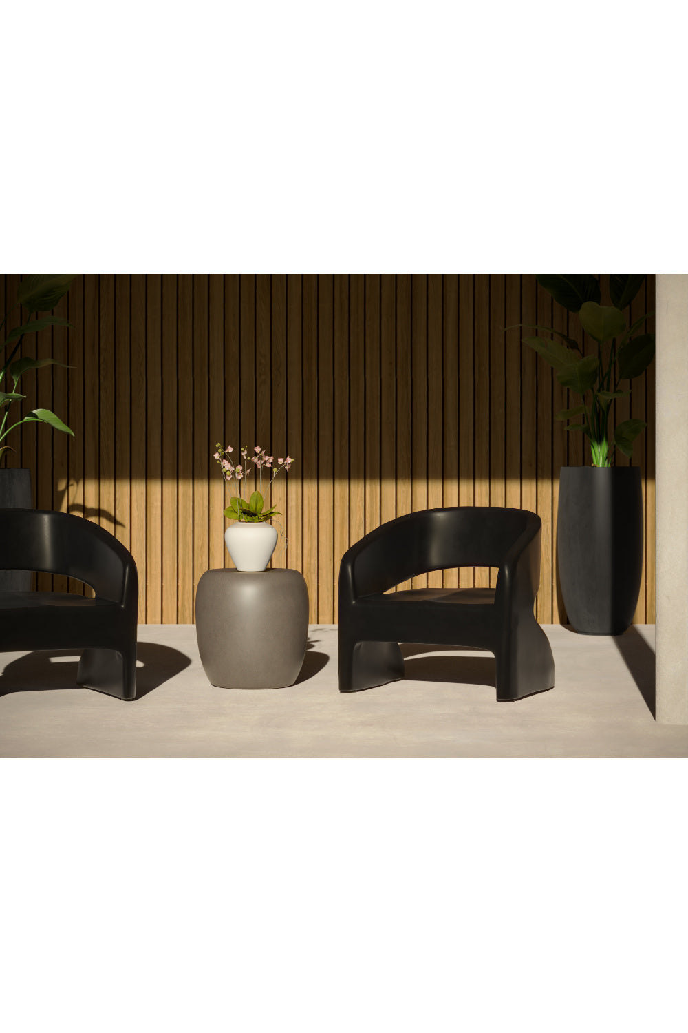 Modern European furniture - Black Indoor/Outdoor Lounge Chair - www.oroa.com