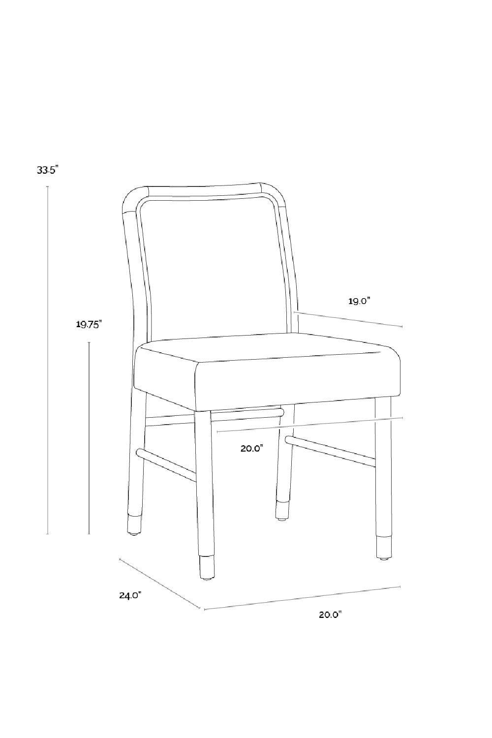 Rubberwood Framed Dining Chairs (2) Modern European furniture - www.oroa.com | Oroa.com