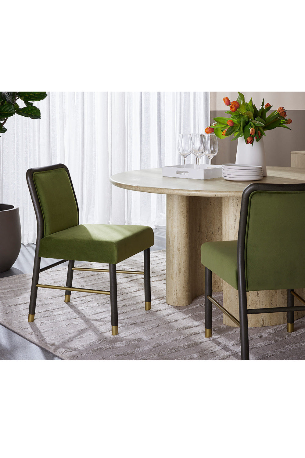 Rubberwood Framed Dining Chairs (2) Modern European furniture - www.oroa.com | Oroa.com