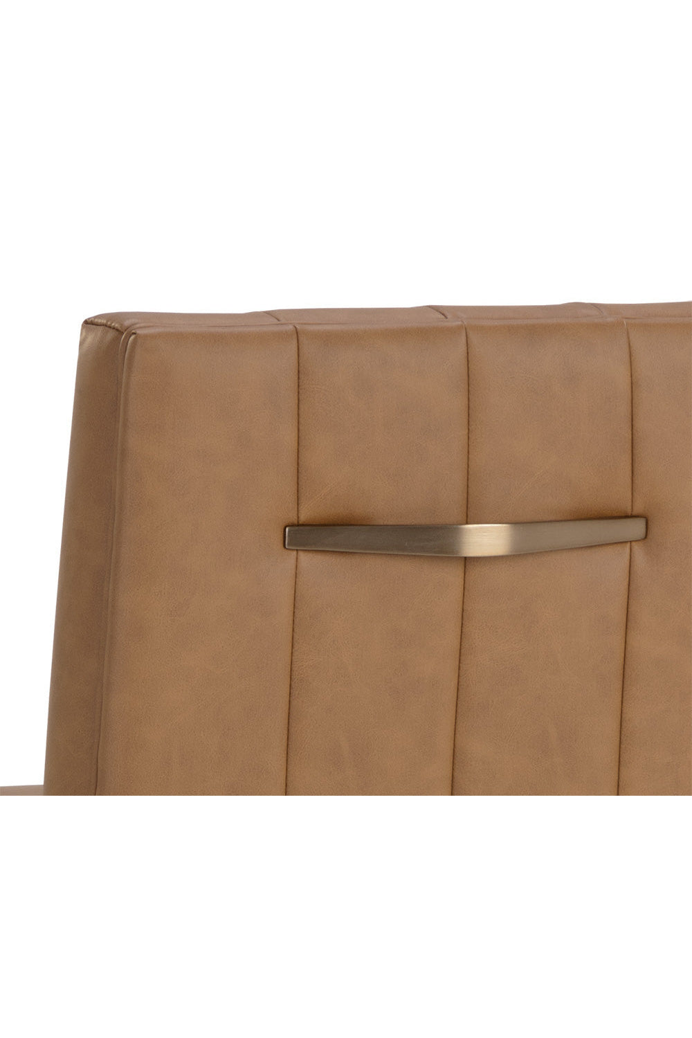 Modern European furniture - Vertical-Channeled Leather-Look Bar Stool - www.oroa.com | Oroa.com