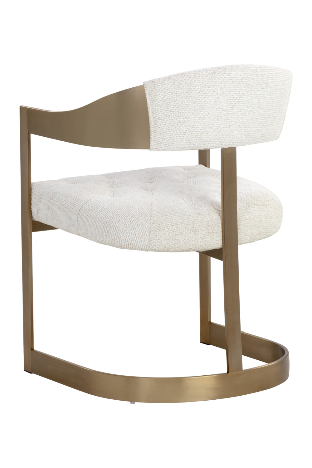 Modern European furniture - Antique Brass Framed Dining Chair - www.oroa.com | Oroa.com