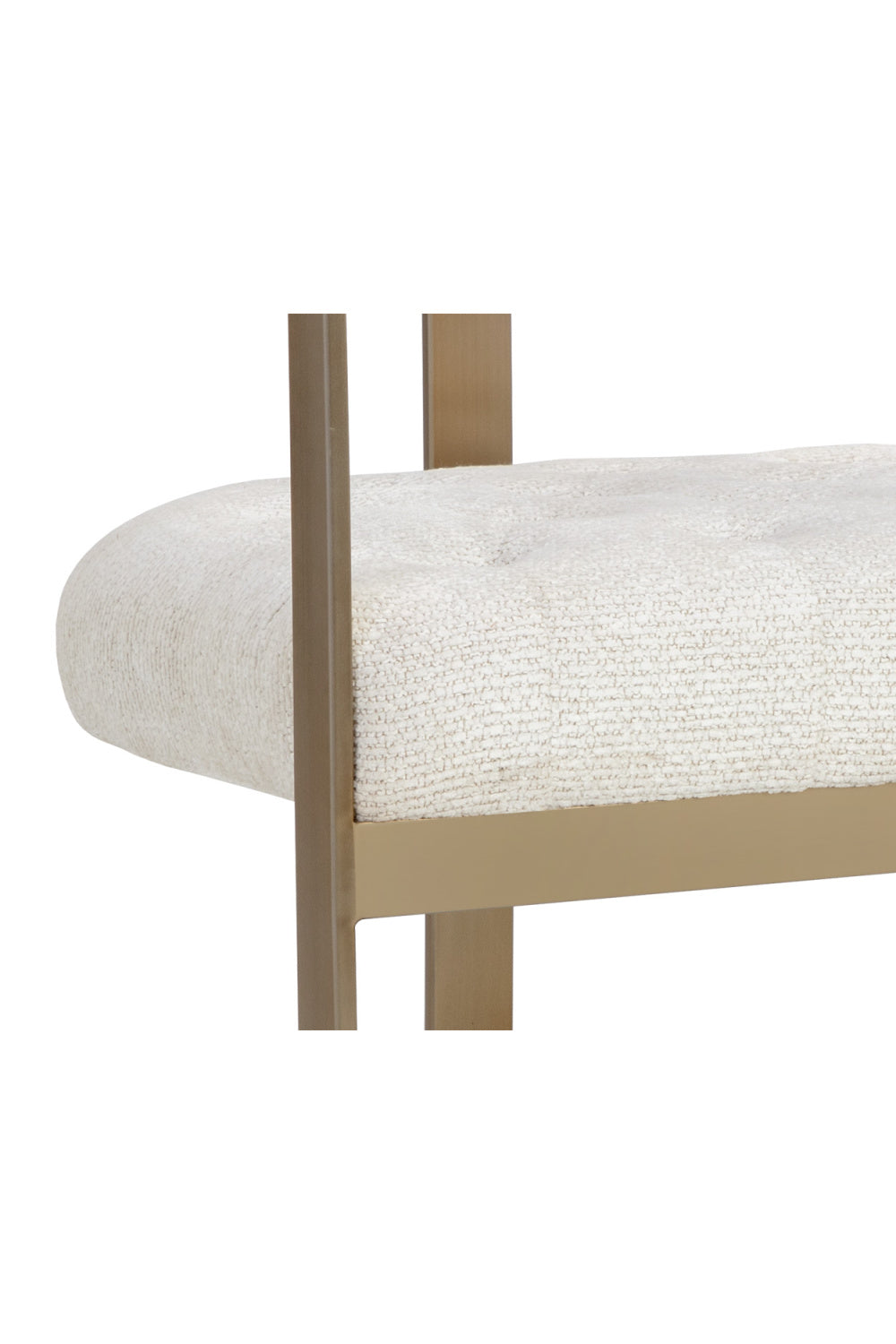 Modern European furniture - Antique Brass Framed Dining Chair - www.oroa.com | Oroa.com