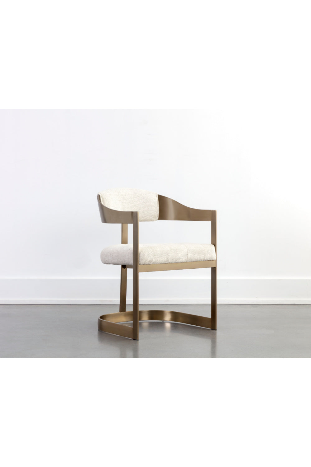 Modern European furniture - Antique Brass Framed Dining Chair - www.oroa.com | Oroa.com