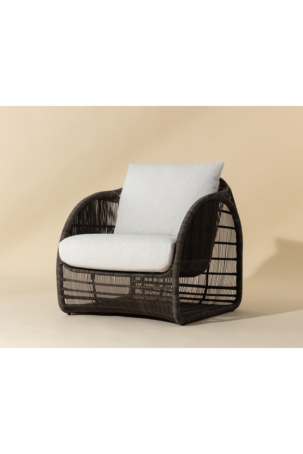 Modern European furniture - Cream Padded Indoor/Outdoor Lounge Chair - www.oroa.com