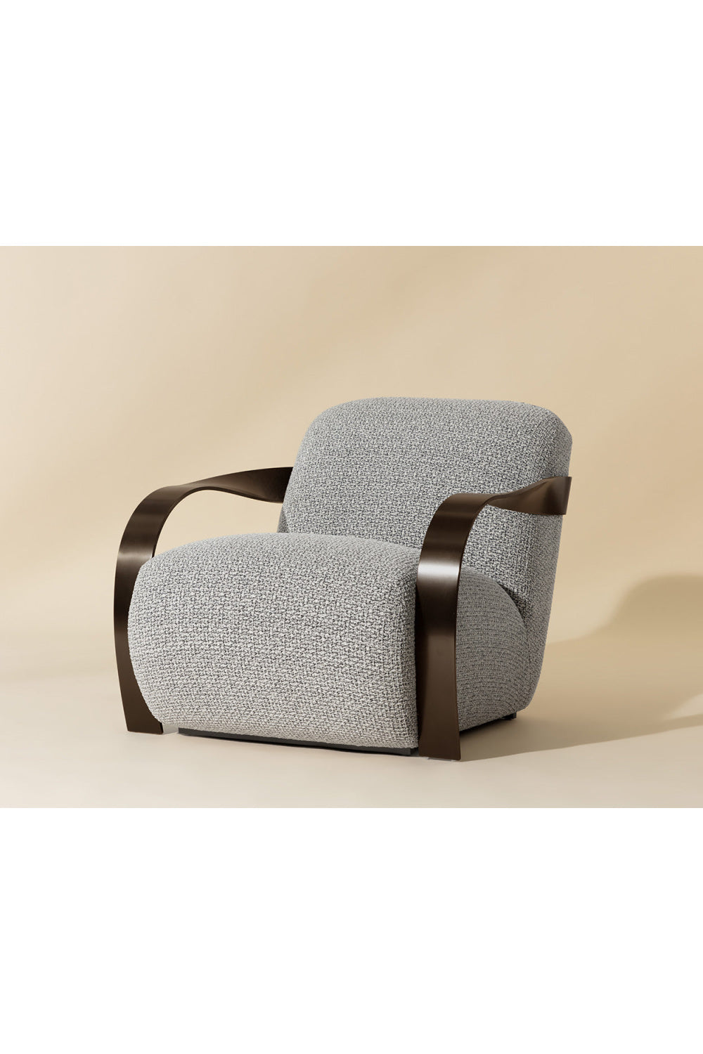 Modern European furniture - Twisted Brass Arm Lounge Chair - www.oroa.com | Oroa.com