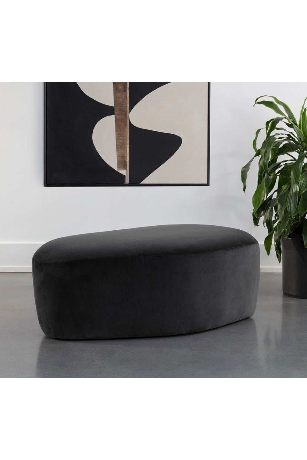 Modern European furniture - Curved Upholstered Ottoman - www.oroa.com | Oroa.com