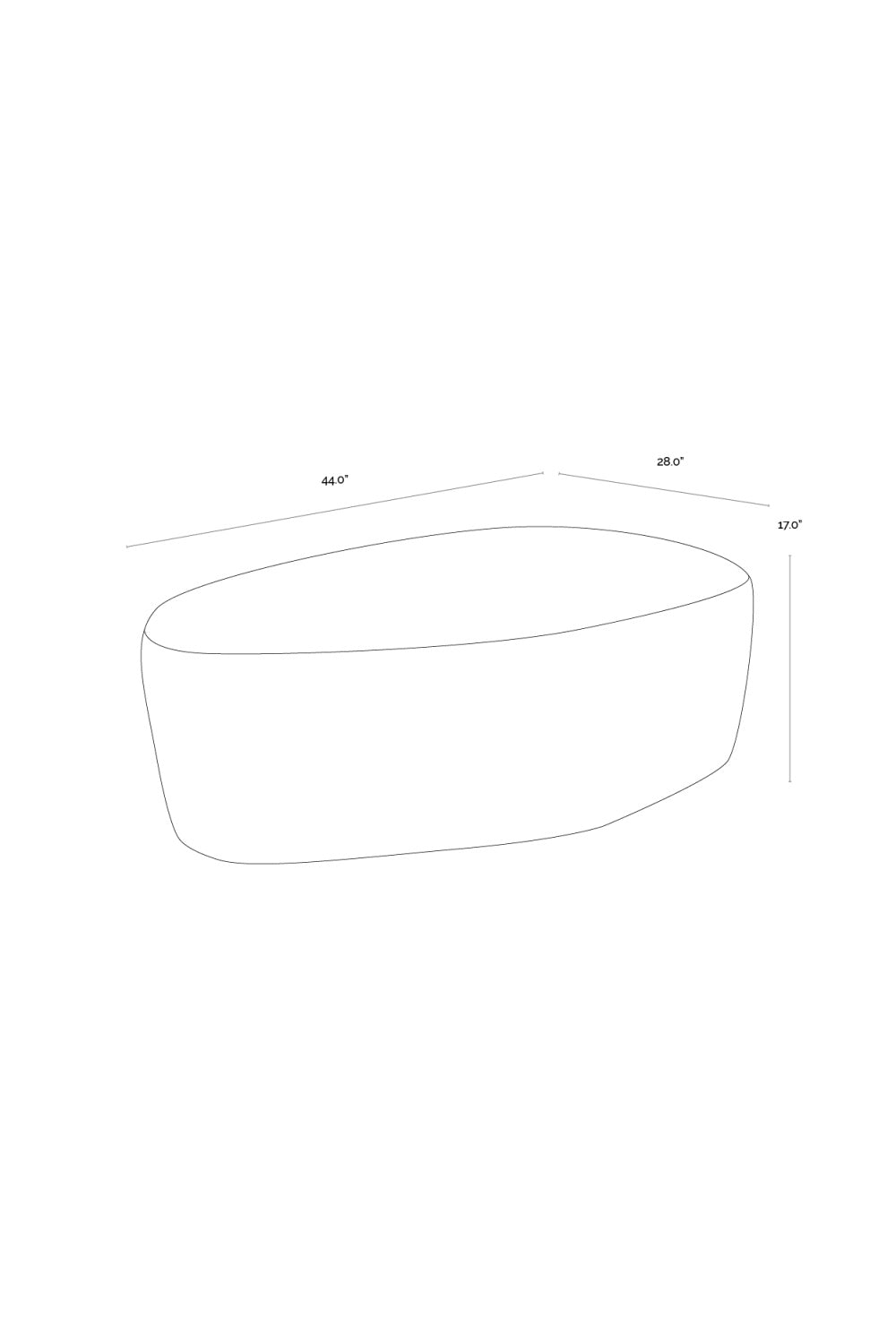 Modern European furniture - Curved Upholstered Ottoman - www.oroa.com | Oroa.com