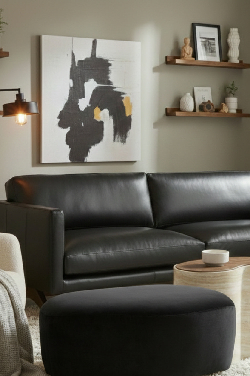 Modern European furniture - Curved Upholstered Ottoman - www.oroa.com | Oroa.com