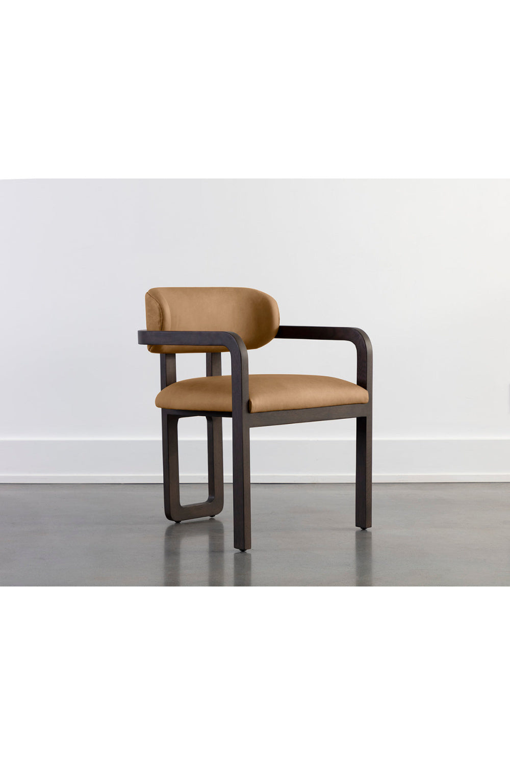 Modern European furniture - Brown Bovine Leather Dining Armchair - www.oroa.com | Oroa.com