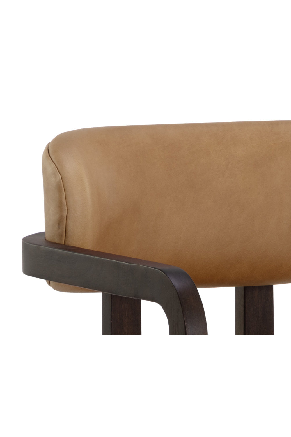 Modern European furniture - Brown Bovine Leather Dining Armchair - www.oroa.com | Oroa.com