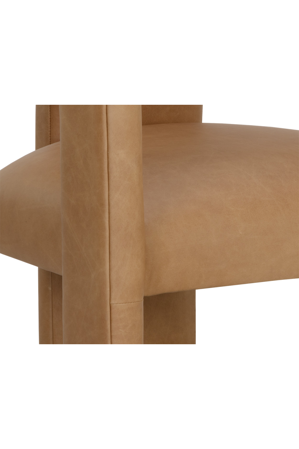 Modern European furniture - Brown Leather Sculptural Lounge Chair - www.oroa.com