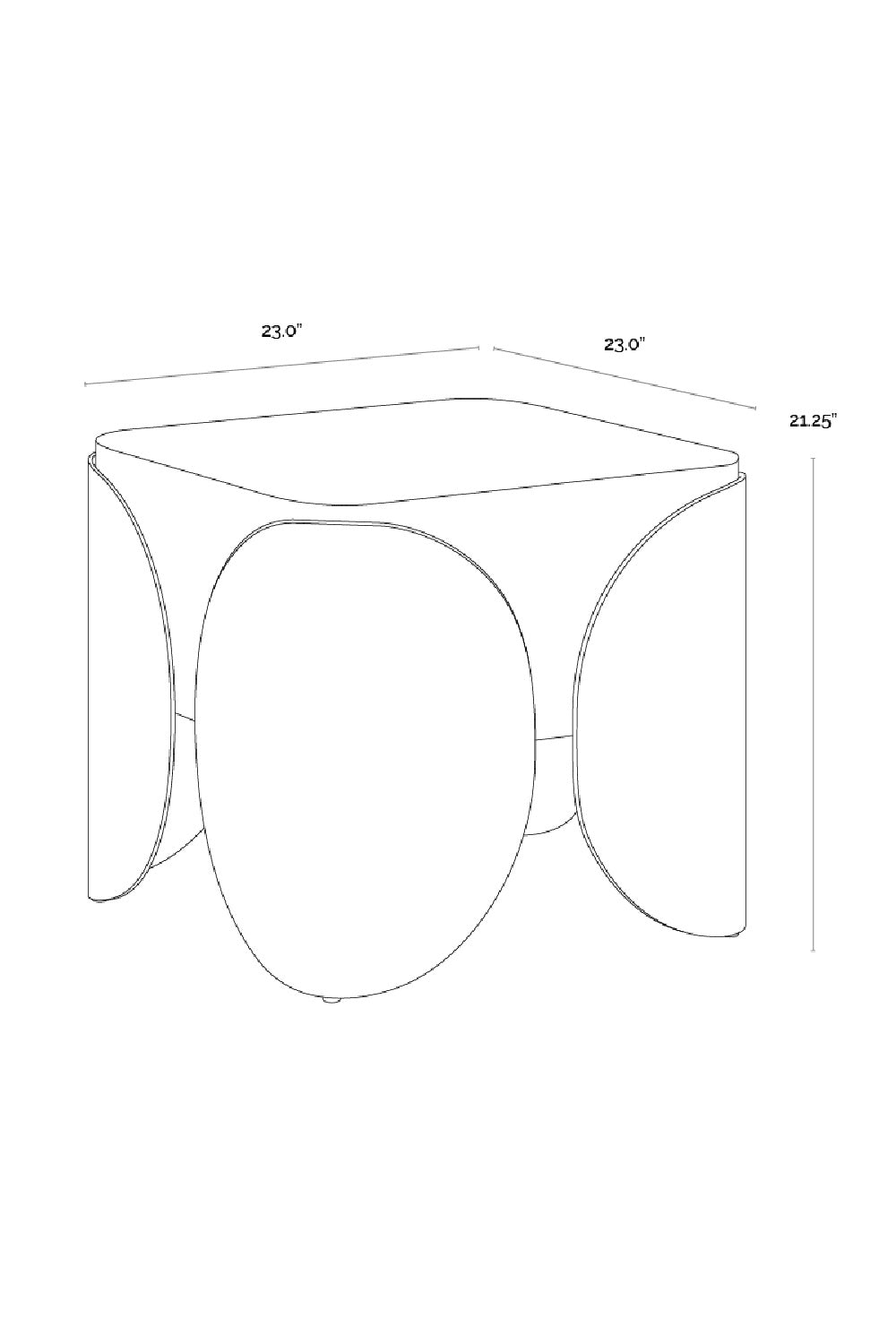 Modern European furniture - Timber Effect Indoor/Outdoor Side Table - www.oroa.com
