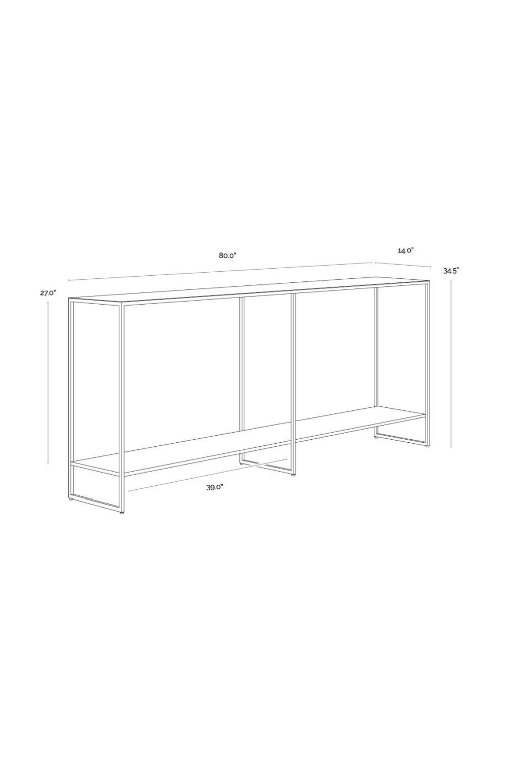 Modern European furniture - 2-Layer Iron Console Table - www.oroa.com | Oroa.com