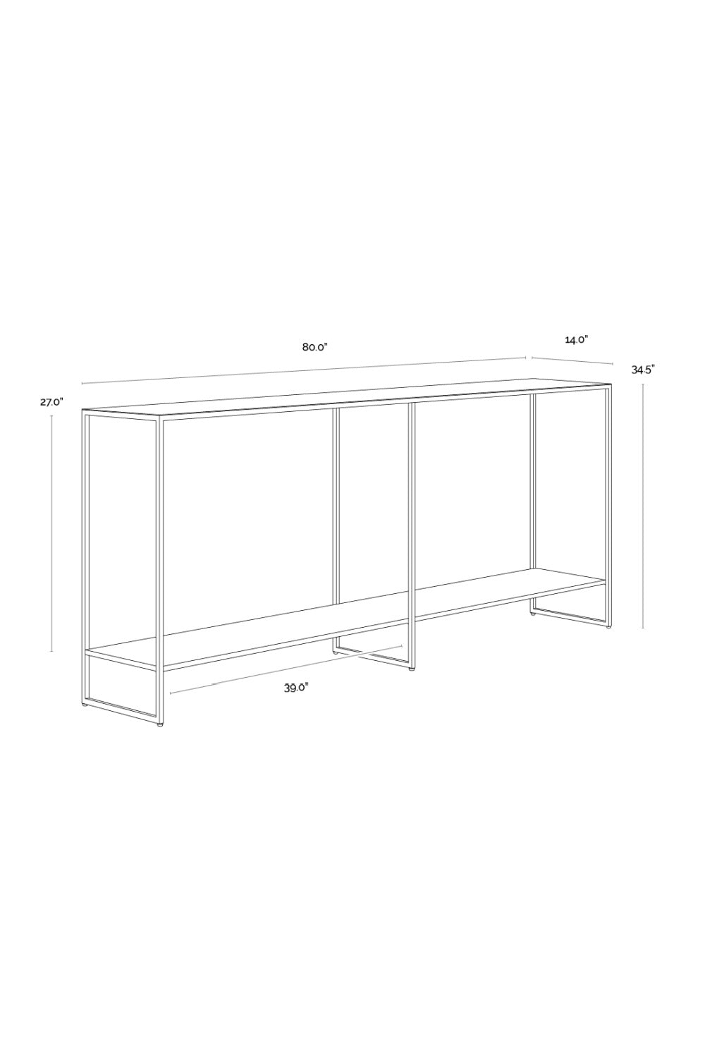 Modern European furniture - 2-Layer Iron Console Table - www.oroa.com | Oroa.com