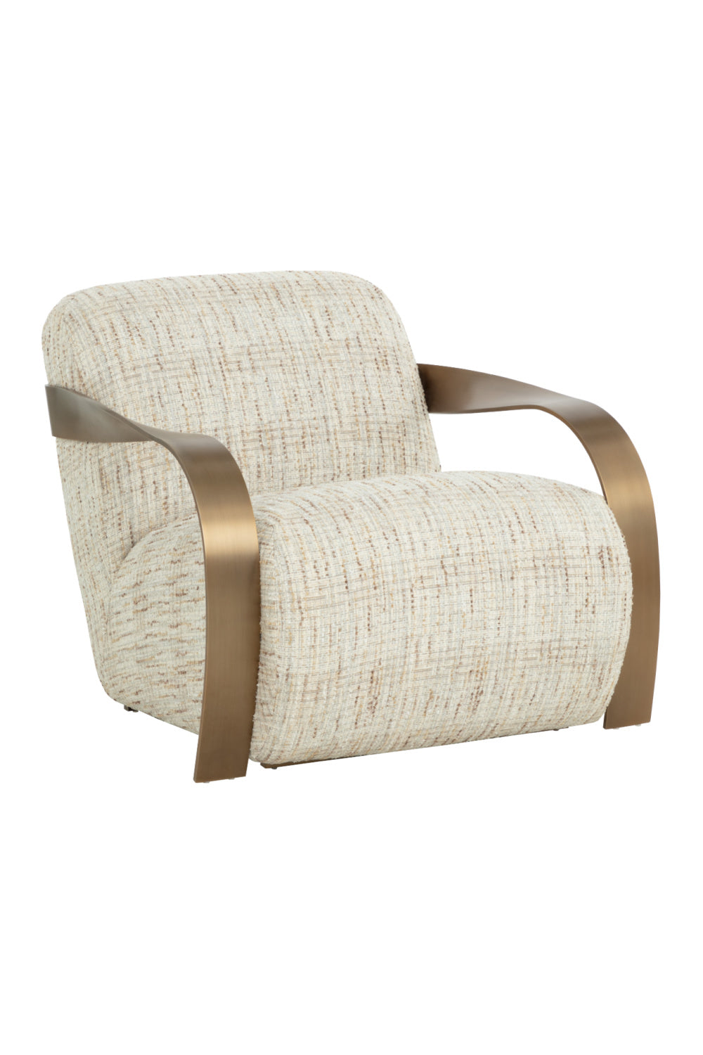 Modern European furniture - Twisted Brass Arm Lounge Chair - www.oroa.com | Oroa.com