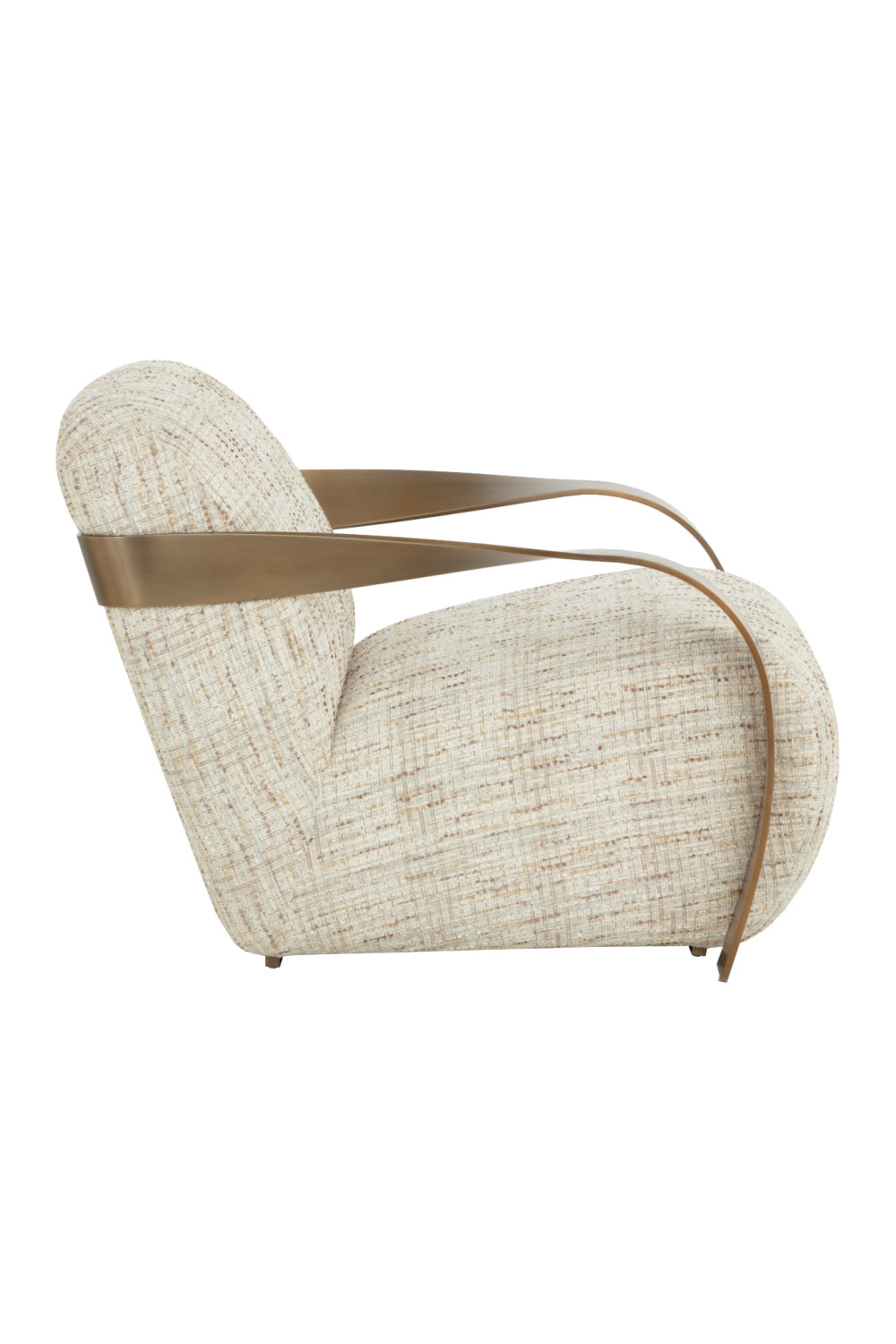 Modern European furniture - Twisted Brass Arm Lounge Chair - www.oroa.com | Oroa.com