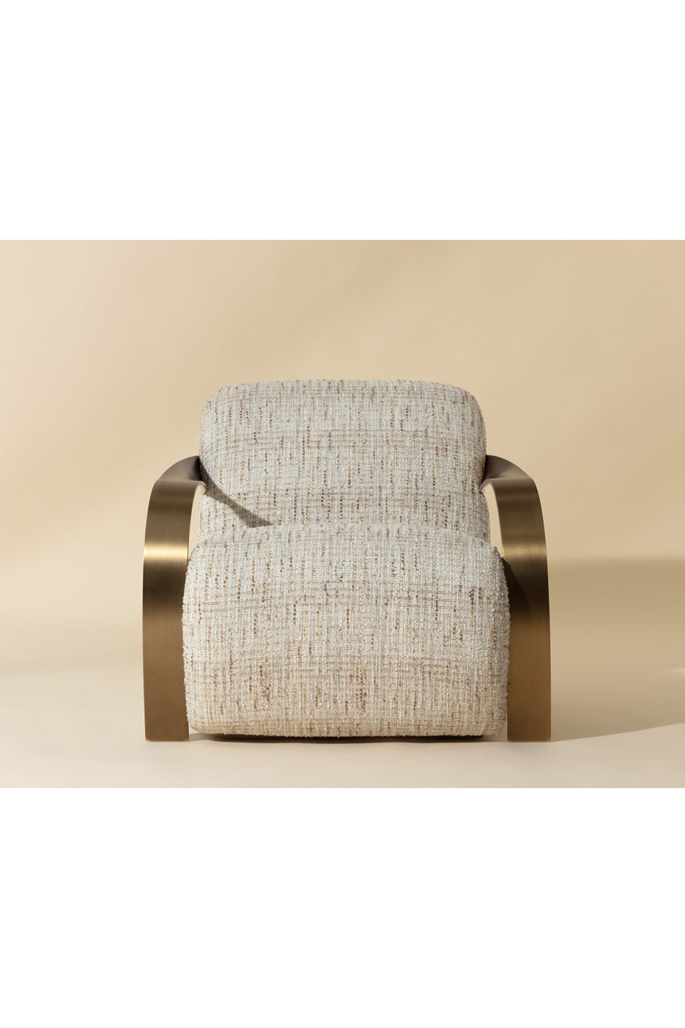 Modern European furniture - Twisted Brass Arm Lounge Chair - www.oroa.com | Oroa.com