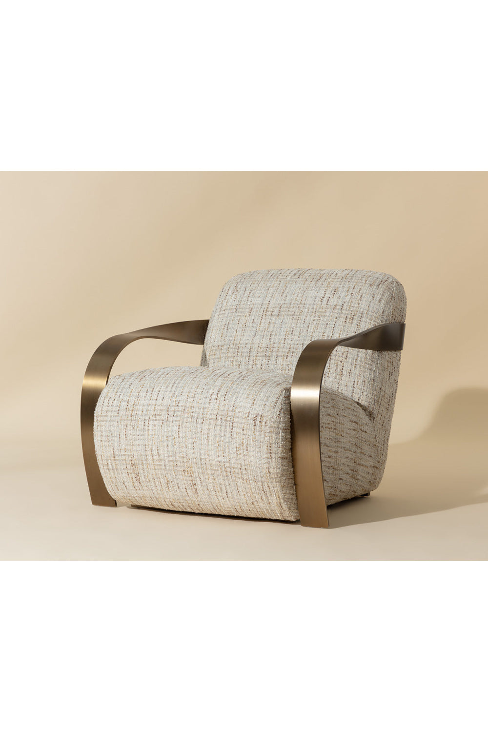 Modern European furniture - Twisted Brass Arm Lounge Chair - www.oroa.com | Oroa.com