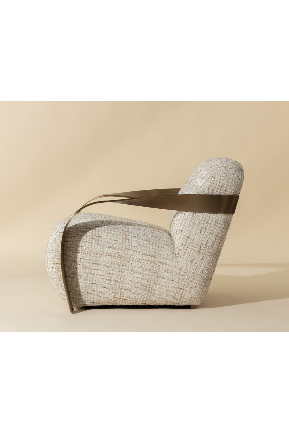 Modern European furniture - Twisted Brass Arm Lounge Chair - www.oroa.com | Oroa.com