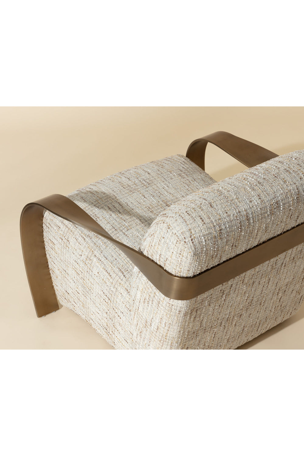 Modern European furniture - Twisted Brass Arm Lounge Chair - www.oroa.com | Oroa.com