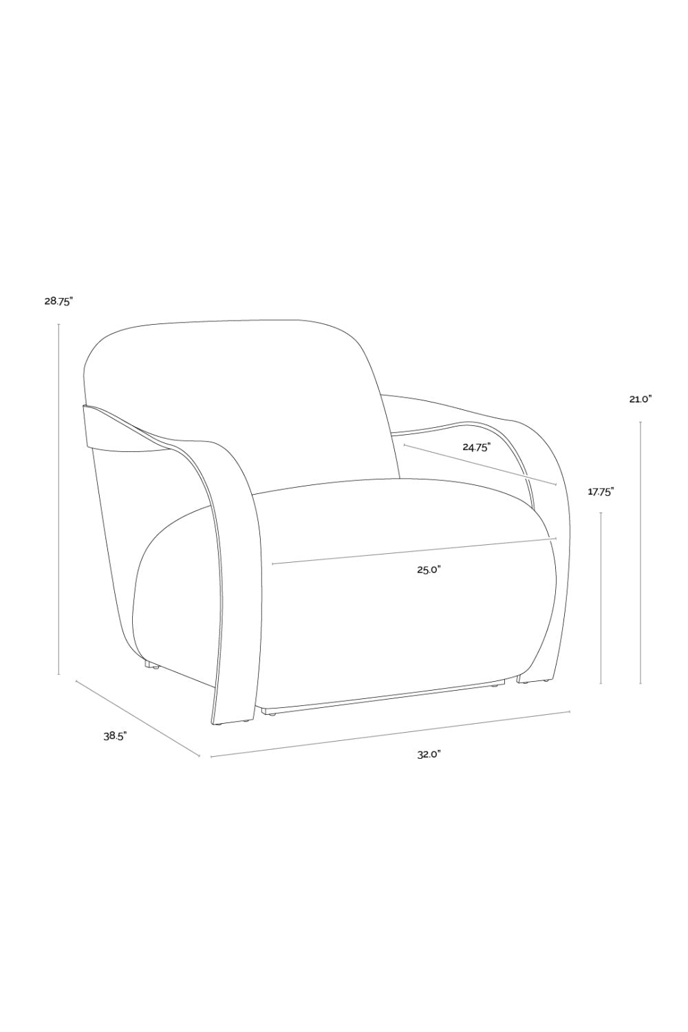 Modern European furniture - Twisted Brass Arm Lounge Chair - www.oroa.com | Oroa.com