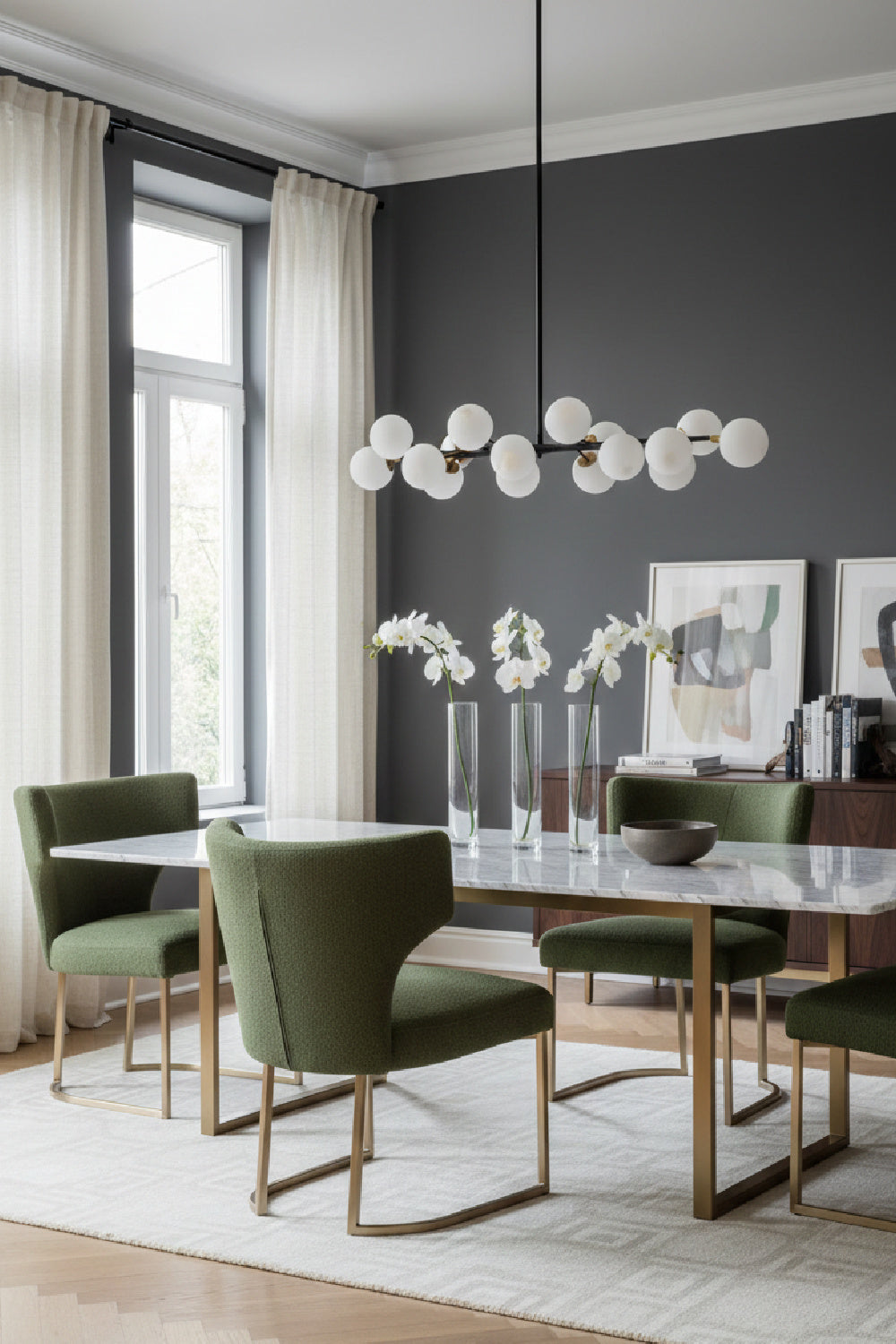 Modern European furniture - Green Wingback Dining Chair - www.oroa.com | Oroa.com