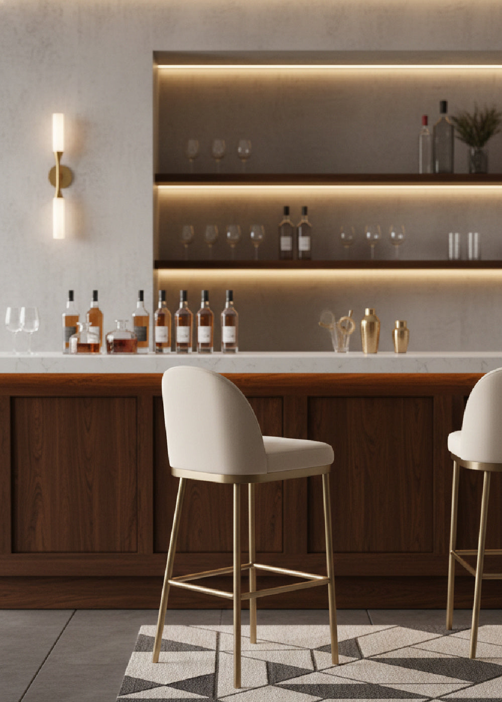 Modern European furniture - Taupe Modern Bar Stool - www.oroa.com | Oroa.com