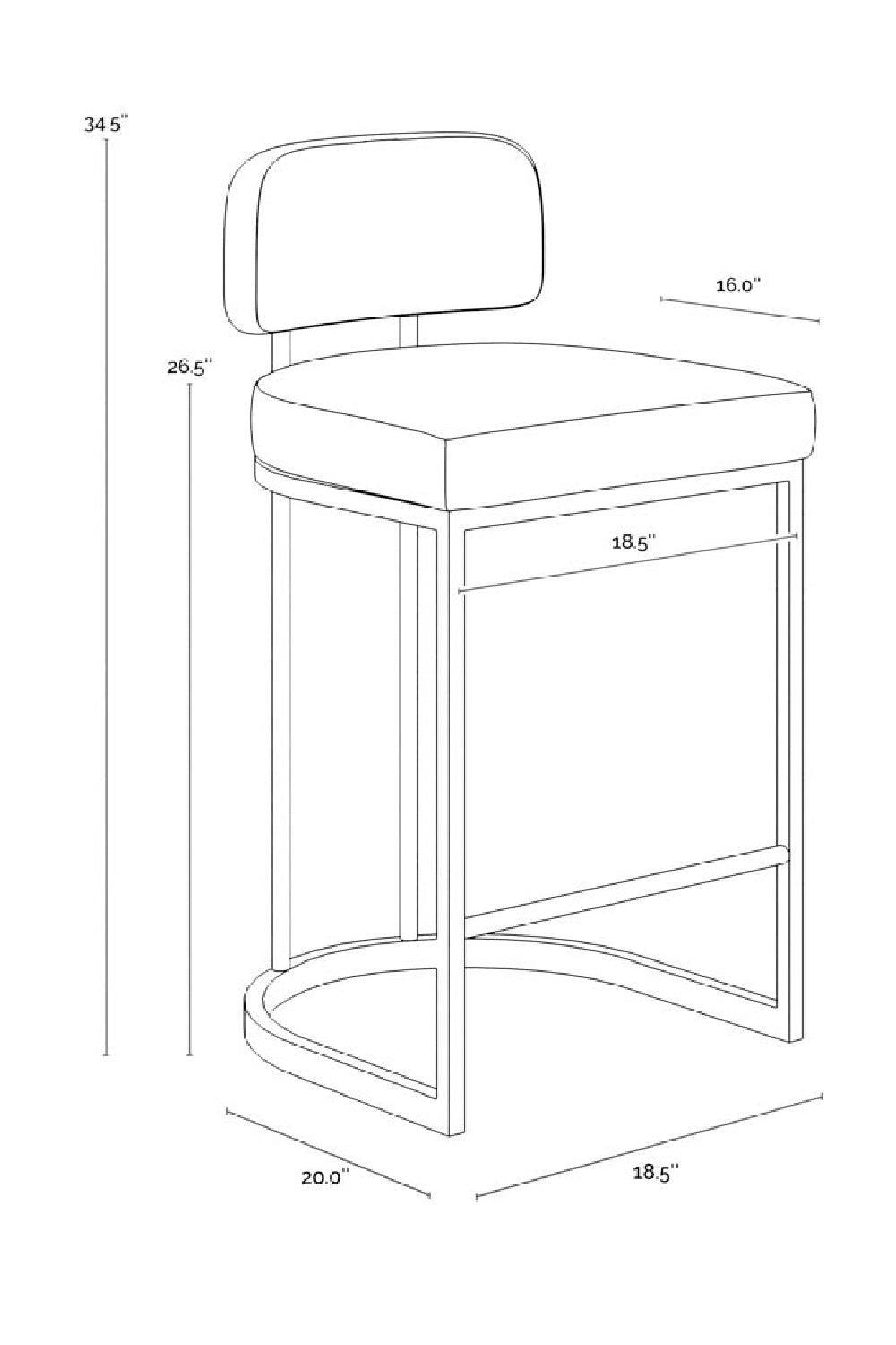 Two-Toned Counter Stool | Splendido Larissa | Oroa.com