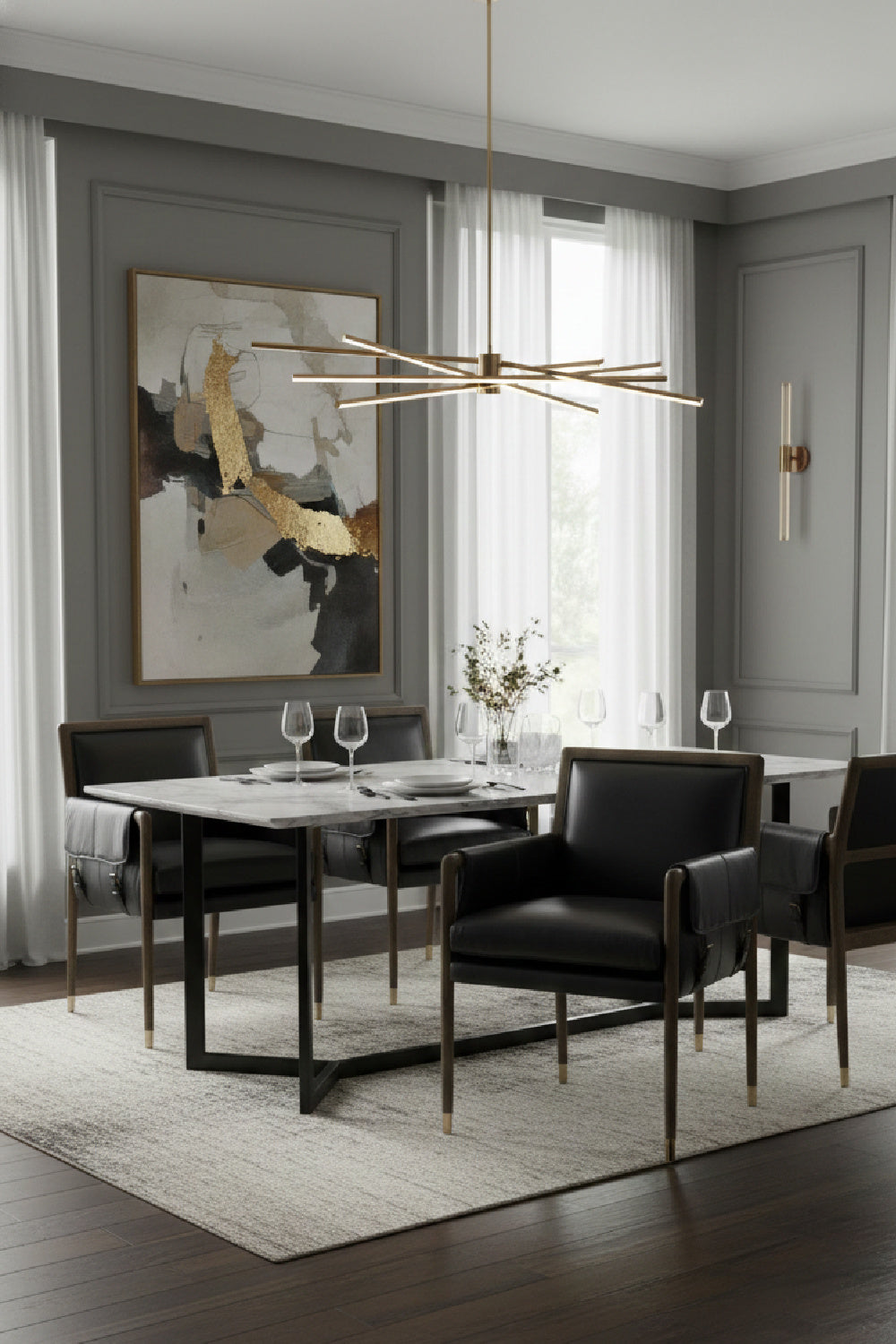 Modern European furniture - Buckle Flap Leather Dining Armchair - www.oroa.com | Oroa.com