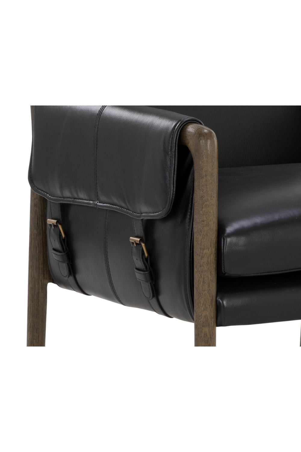 Modern European furniture - Buckle Flap Leather Dining Armchair - www.oroa.com | Oroa.com