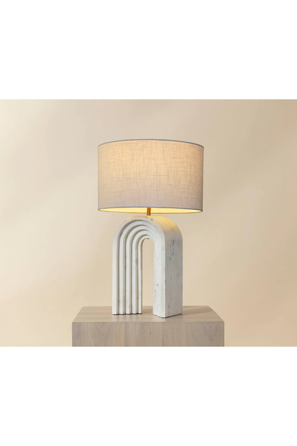 Modern European furniture - Arched White Marble Table Lamp - www.oroa.com | Oroa.com