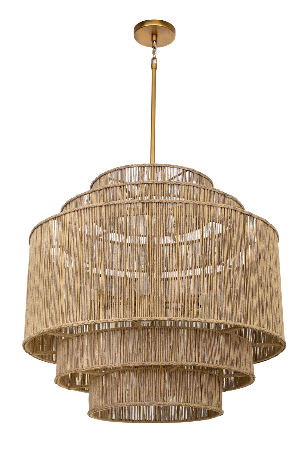 Modern European furniture - Tiered Jute Chandelier - www.oroa.com | Oroa.com