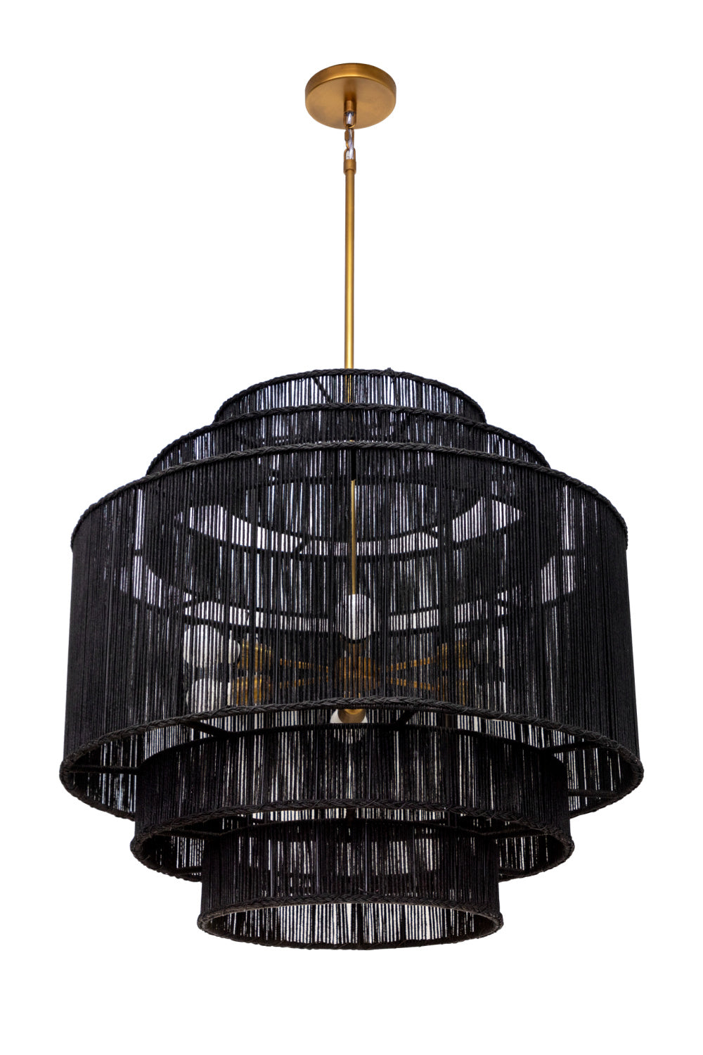 Modern European furniture - Tiered Jute Chandelier - www.oroa.com | Oroa.com